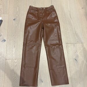 Wilfred faux Leather size 4 Brown pants